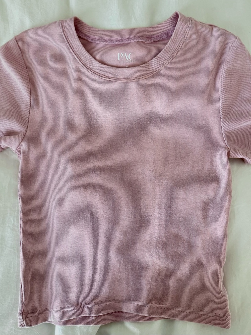 Pink Short-Sleeve Crop Top